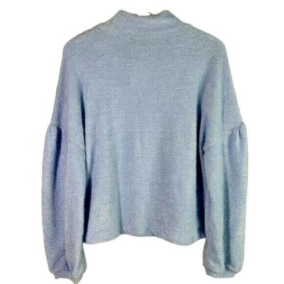 Sanctuary | NWT Light Blue Fluffy Balloon Sleeve Soft Sweater Size Large - Picture 4 of 7